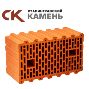 Керамический крупноформатный, поризованный, блок ТЕРМОБЛОК “Сталинград 44”, 12,4 НФ, М-100