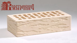 Кирпич керамический Белый жемчуг «Руст» 1 НФ (утолщенная лицевая стенка 20 мм)