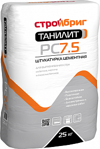 Штукатурка для внутренних и наружных работ СТРОЙБРИГ Танилит PC7.5 – 25 кг