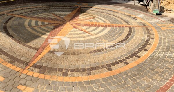 Тротуарная плитка Классико круговая, Коричневый, h=60 мм 4