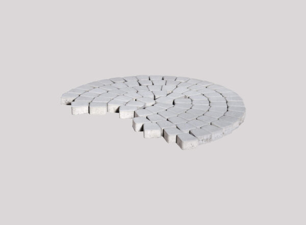 Тротуарная плитка Классико круговая, Серебристый, h=60 мм 2