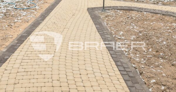 Тротуарная плитка Классико Дуо, Песочный, h=40 мм 2