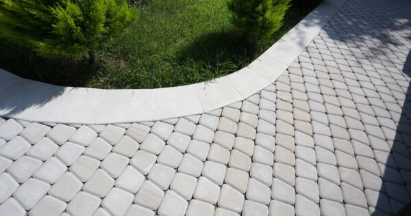 Тротуарная плитка Классико круговая, Белый, h=60 мм 5