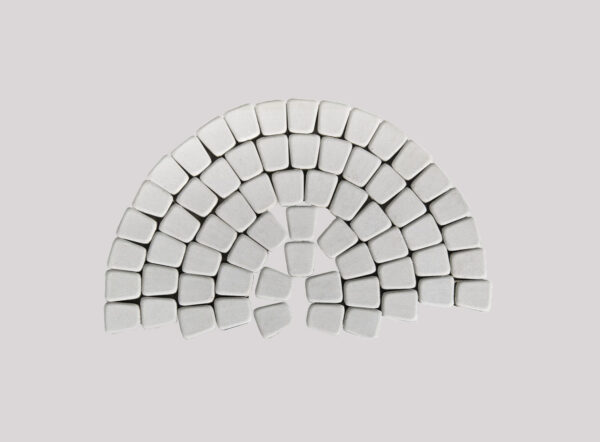 Тротуарная плитка Классико круговая, Белый, h=60 мм 1