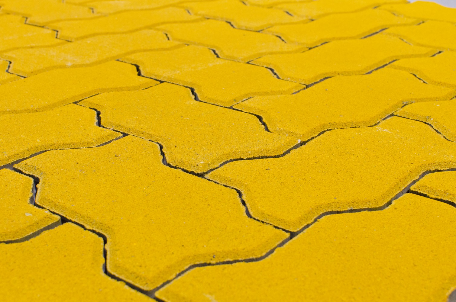 Тротуарная плитка BRAER Волна, Желтый 1