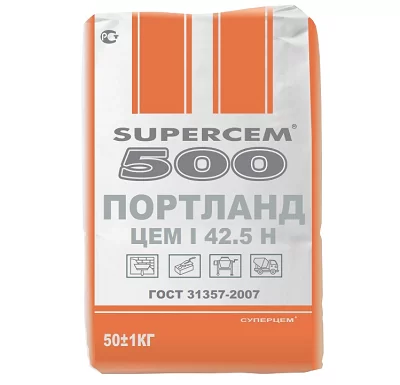 Цемент Supercem Портланд, ЦЕМ I, 50кг 1